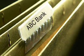 File folder with label ABC Bank
